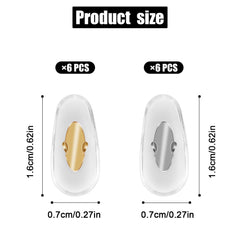 Gold replacement Ray-Ban clip-on nose pad close-up