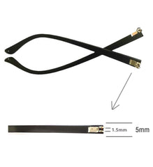 Contents of replacement temple arms kit including screws and screwdriver