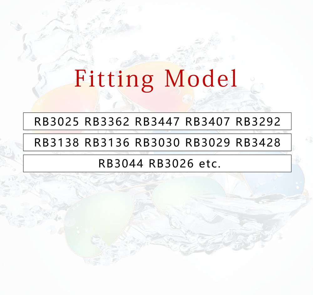 Temple tips compatible with Ray-Ban RB3025 and RB3026 models