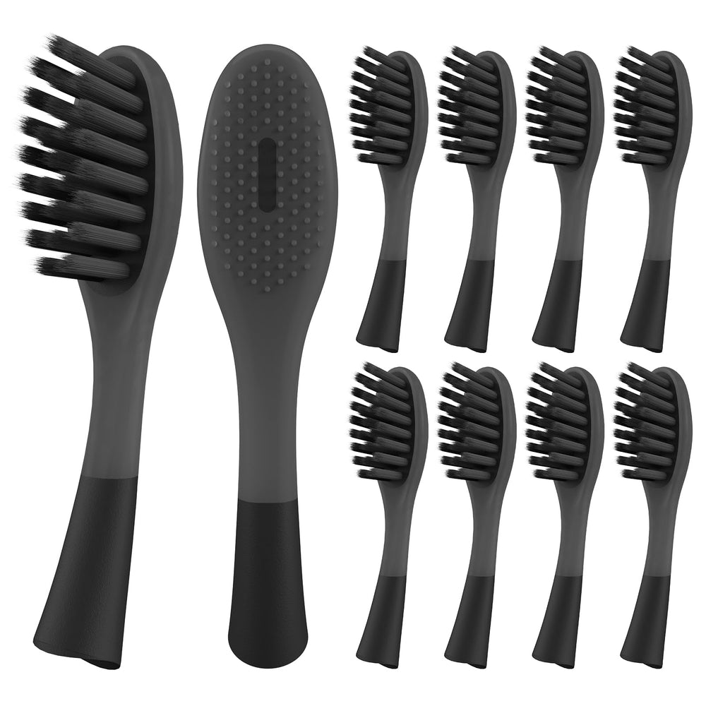 Soft replacement toothbrush heads compatible with Colgate Keep Charcoal
