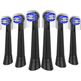 Replacement toothbrush heads for Oral-B IO series with black color in a 6-pack