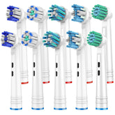 Replacement toothbrush heads set for Oral-B in Cross Action variety