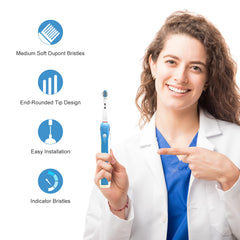 10-pack replacement toothbrush heads with five head types