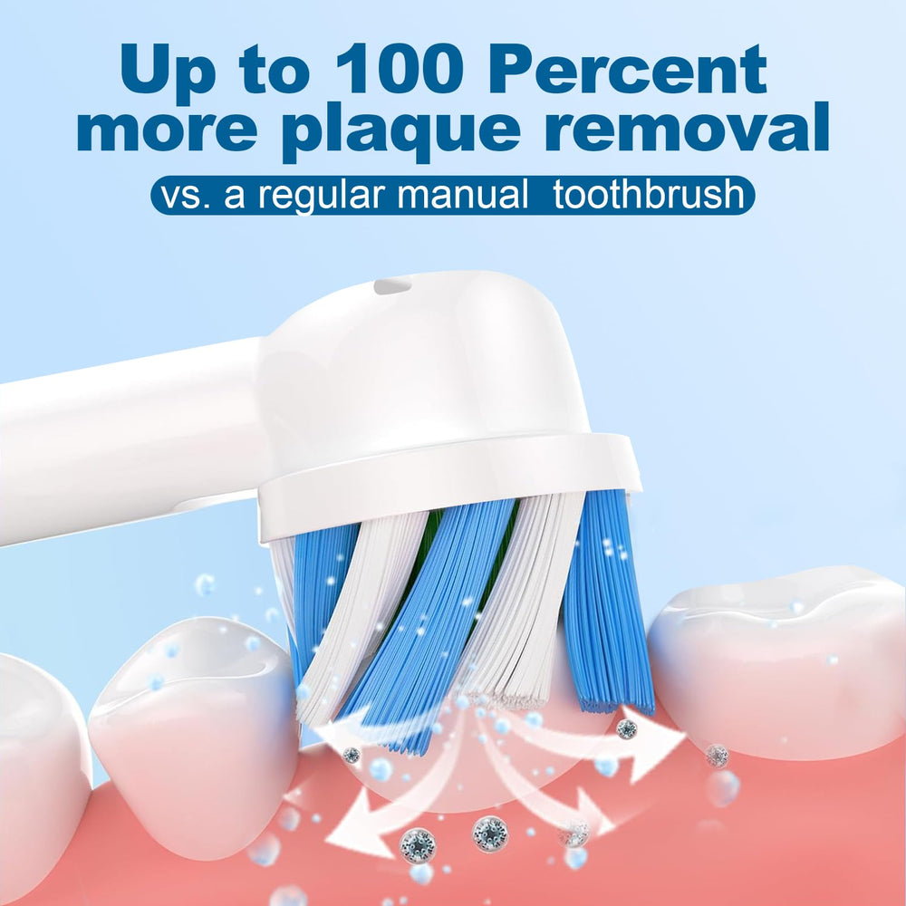 Replacement Oral-B brush head compatible with Pro series (White) – close view