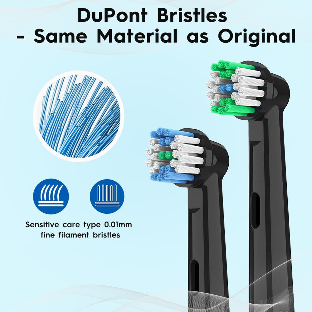 Replacement toothbrush heads compatible with Oral-B Genius X and other models