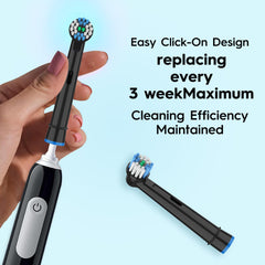 Premium packaging of replacement toothbrush heads for Oral-B