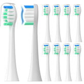 10 pack soft replacement toothbrush heads compatible with Philips Sonicare snap-on system