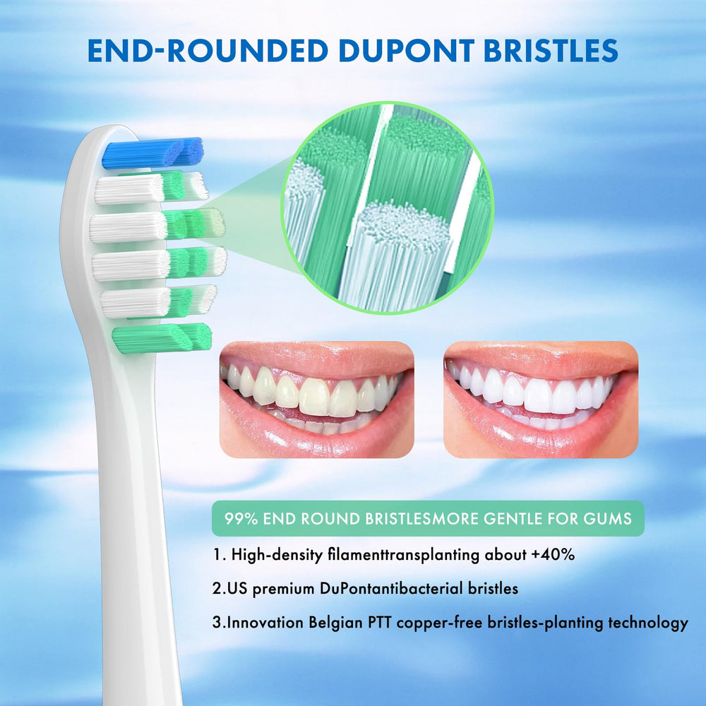 Bristle indicator tips fading as time for replacement