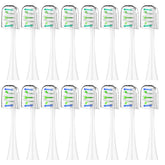 16-pack Philips Sonicare replacement toothbrush heads with soft bristles, white