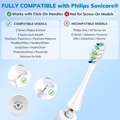 SNAP-ON compatible replacement heads for Philips Sonicare