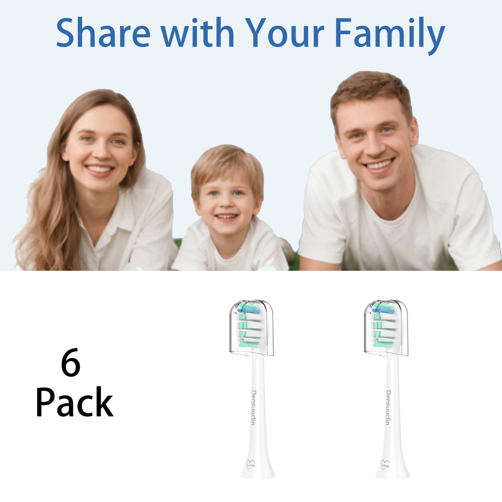 Six-pack replacement heads ready for use on Sonicare