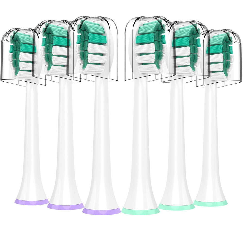 BYITH Philips Sonicare compatible replacement toothbrush heads (6 pack)