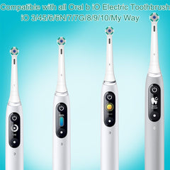Close-up of replacement head bristles for Oral-B iO