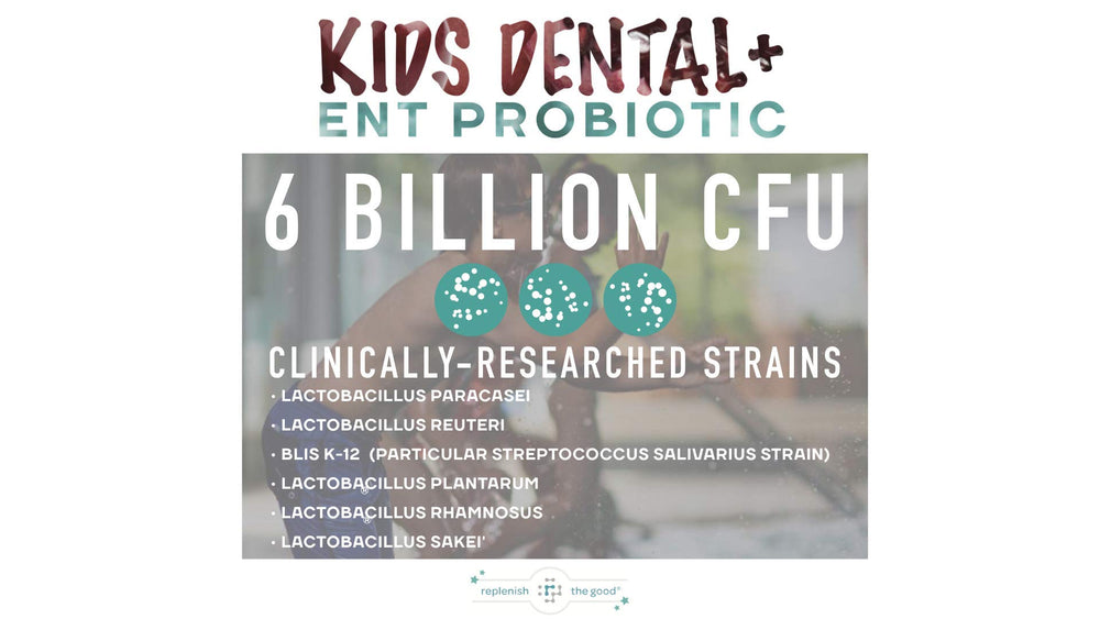 Close-up of probiotic strains listed on the bottle