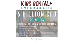 Close-up of probiotic strains listed on the bottle