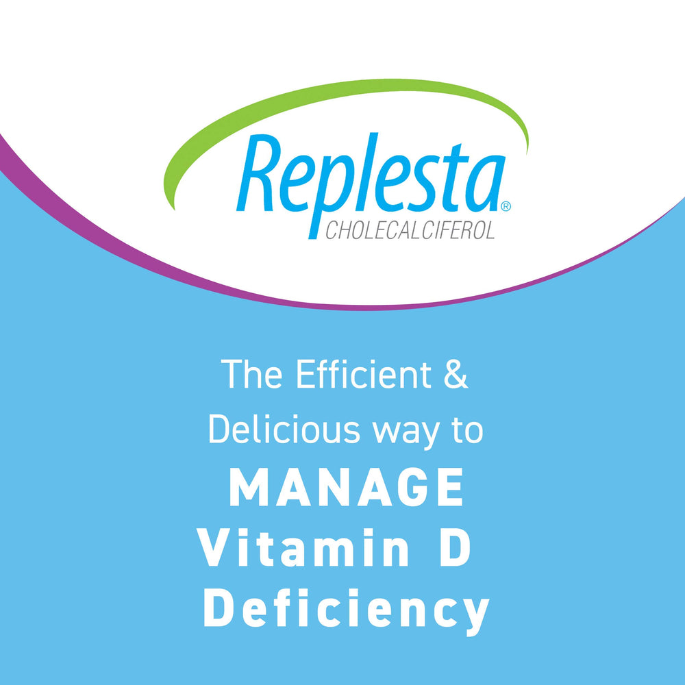 Replesta 50,000 IU Vitamin D3 chewable wafer – back panel