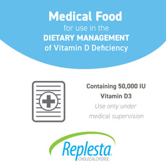 Replesta 50,000 IU Vitamin D3 chewable wafer – label
