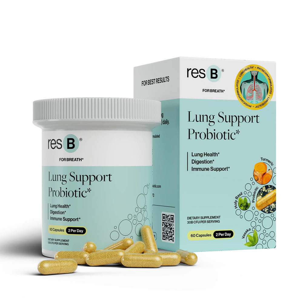resB Lung Support probiotic supplement bottle front view
