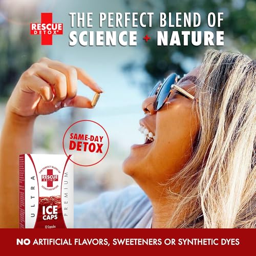 Rescue Detox ICE Caps 12-count box packaging