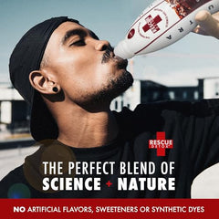 Rescue Detox ICE Cranberry label-detail highlights quality ingredients