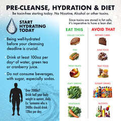 Rescue Detox ICE Shot packaging-closeup highlights ingredients and usage tips.
