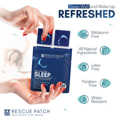 Melatonin-free sleep patch for relaxation and restful night