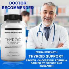Energy and focus concept associated with thyroid support