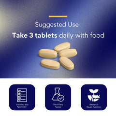 Capsules arranged beside the bottle to showcase 270- capsule count