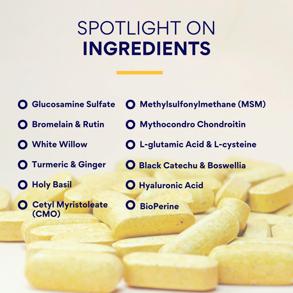 Ingredient emphasis: Boswellia, Turmeric, White Willow on packaging