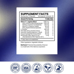 Research Verified Nitric Oxide serving scoop image illustrating convenient daily dosing.