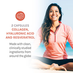 Ingredients include hydrolyzed collagen, hyaluronic acid and chondroitin sulfate