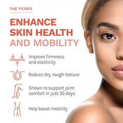 Graphic showing skin elasticity and healthy glow