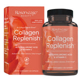 Front view of Reserveage Beauty Collagen Replenish bottle with label