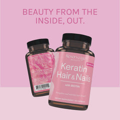 Reserveage Keratin Hair Booster packaging design (60 capsules)
