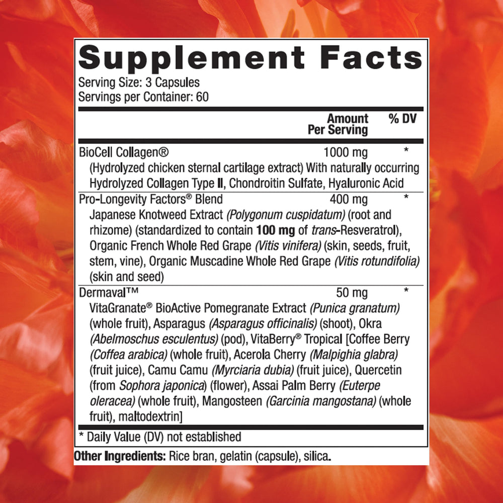 Close-up of Reserveage Ultra Collagen Booster bottle label