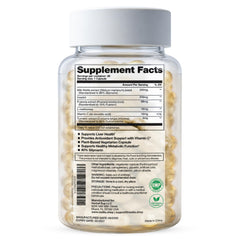 Resilia Oil Of Oregano close-up label showing milk thistle and silymarin details
