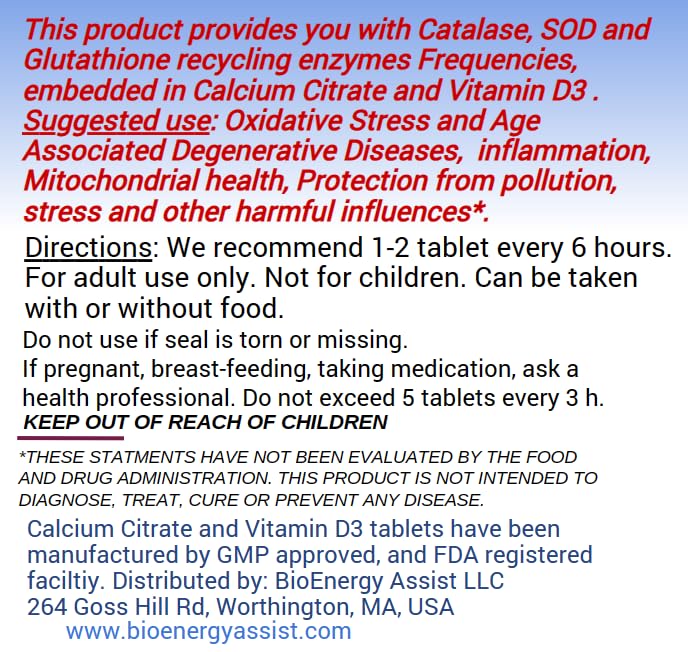 Tablets of Resonex Catalase, SOD and Glutathione Frequencies (120 tablets)