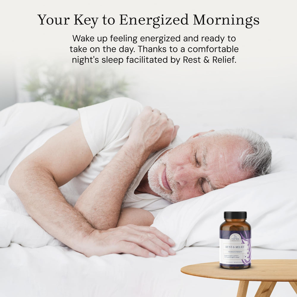 Illustration of ingredients: melatonin, GABA, L-Theanine, Ashwagandha, Valerian root