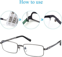 Case opened to reveal screw sets for spectacles and watches
