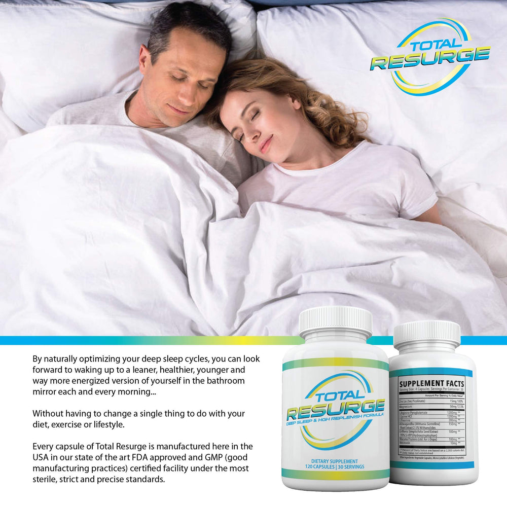 Close-up of Resurge Deep Sleep capsules inside the bottle