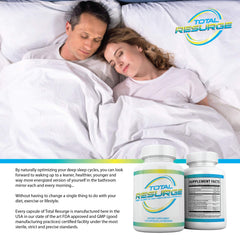 Close-up of Resurge Deep Sleep capsules inside the bottle