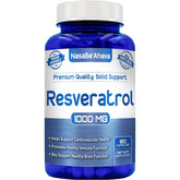 Bottle of Resveratrol 1000mg capsules with label
