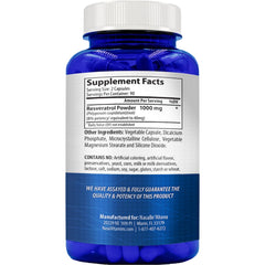 Close-up of Resveratrol capsules and knotweed imagery