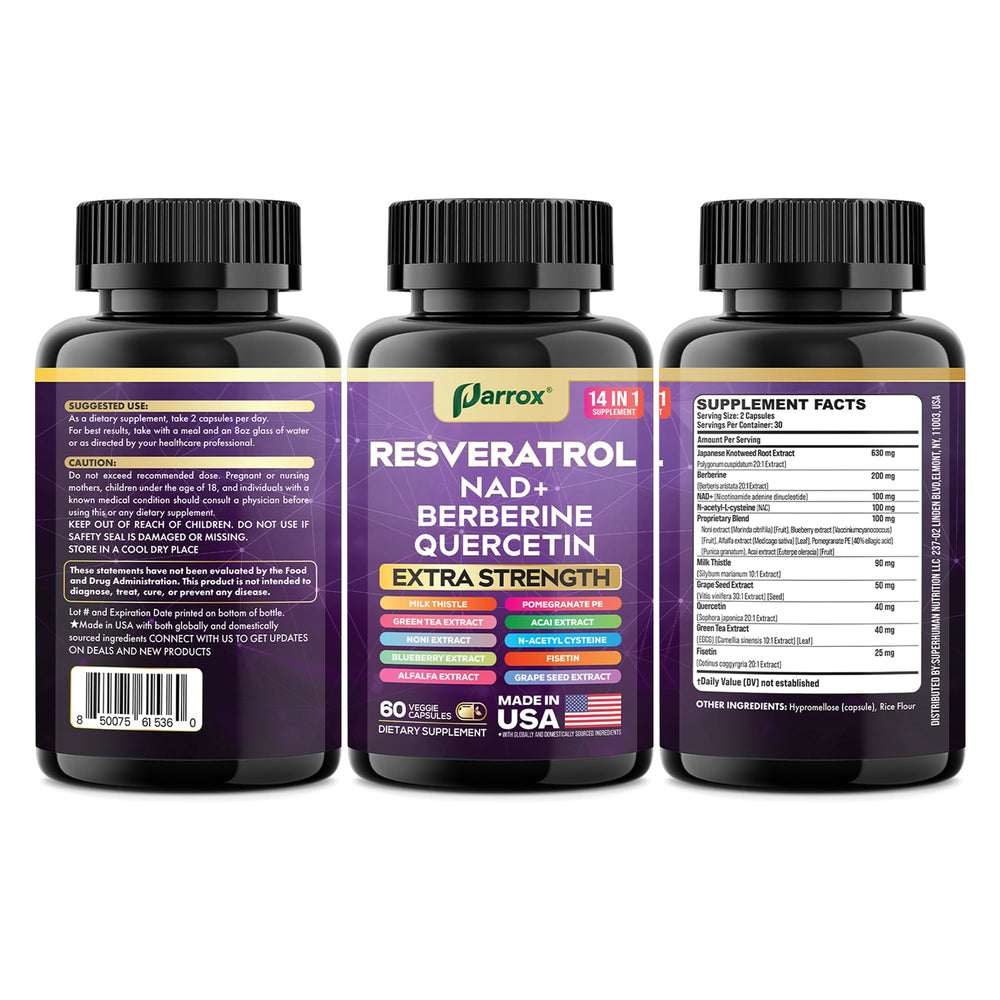 Product packaging for 14-in-1 supplement