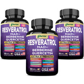 Parrox Resveratrol 14-in-1 supplement bottle front label