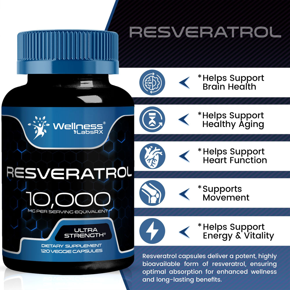 Close-up of trans-resveratrol capsules
