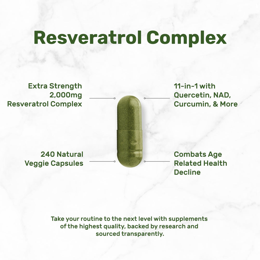 Illustration of 11-in-1 resveratrol formula ingredients