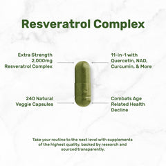Illustration of 11-in-1 resveratrol formula ingredients