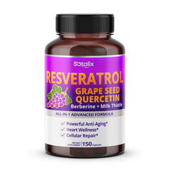 Bottle of Sotalix Resveratrol with Grape Seed, Quercetin, Berberine and Milk Thistle, USA Made