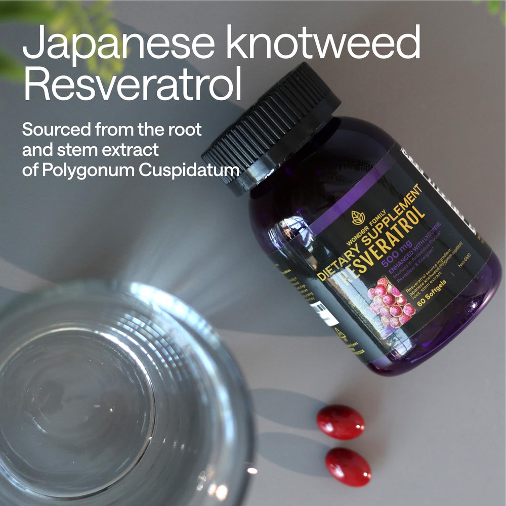 Resveratrol product packaging and label